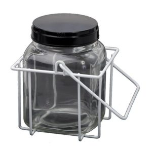 Sample jar with basket